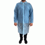 Εργαστηριακή ρόμπα επισκέπτη με κουμπιά μιας χρήσεως σε μπλε χρώμα Εργαστηριακή ρόμπα επισκέπτη με κουμπιά μιας χρήσεως σε μπλε χρώμα