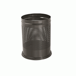 Καλάθι γραφείου γαλβανιζέ μαύρο με τρύπες χωρητικότητας 12lit Καλάθι γραφείου γαλβανιζέ μαύρο με τρύπες χωρητικότητας 12lit