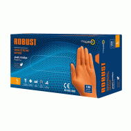 Γάντι νιτριλίου Robust πορτοκαλί χωρίς πούδρα νούμερο Μ σε συσκευασία 100τεμ