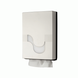 Συσκευή χειροπετσέτας στενή Interfold σε λευκό χρώμα