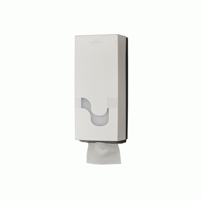 Συσκευή για χαρτί υγείας λευκή φύλλο-φύλλο διαστάσεων 135x110x320cm