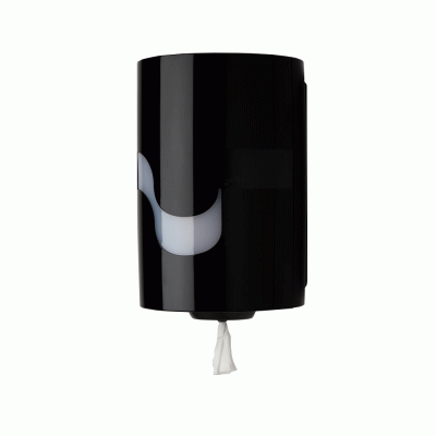 Συσκευή χαρτιού κουζίνας μαύρη με χωνί διαστάσεων 225x230x350mm
