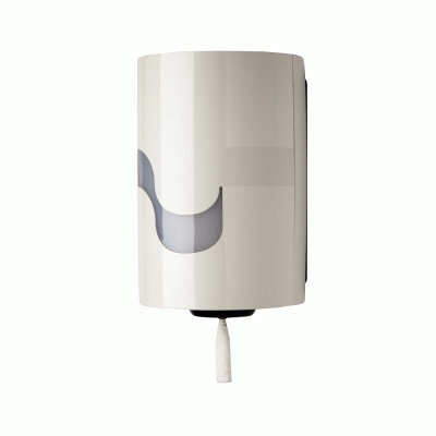 Συσκευή χαρτιού κουζίνας σε λευκό χρώμα με χωνί διαστάσεων 225x230x350mm
