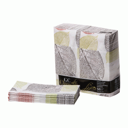 Φάκελος κουβέρ "Airlaid Africa" σε χρώμα λευκό με φύλλα διαστάσεων 40x40cm