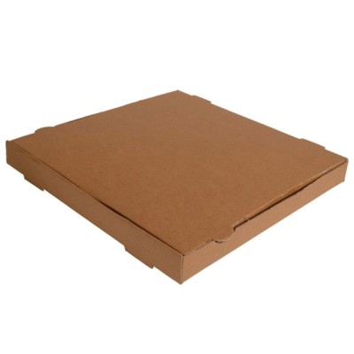 Κουτί πίτσας κραφτ ατύπωτο διαστάσεων 26x26x4cm σε πακέτο των 100 τεμαχίων
