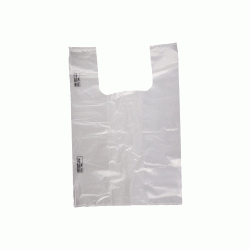 Τσάντα t-shirt ζαχαροπλαστείου διαστάσεων 33x45cm LDPE διάφανη