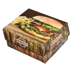 Κουτί για μονό Burger με εσωτερική επένδυση αλουμινίου διαστάσεων 16.5x14x8hcm Κουτί για μονό Burger με εσωτερική επένδυση αλουμινίου διαστάσεων 16.5x14x8hcm