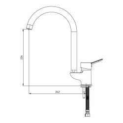Μπαταρία νεροχύτη IRIS  σε κλασσική οβάλ γραμμή από επιχρωμιωμένο ορείχαλκο MLE130 GPD