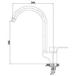 Μπαταρία νεροχύτη ATROS σε μοντέρνο σχεδιασμό με τεχνολογία εξοικονόμησης ενέργειας Cold Start MTE65-C GPD