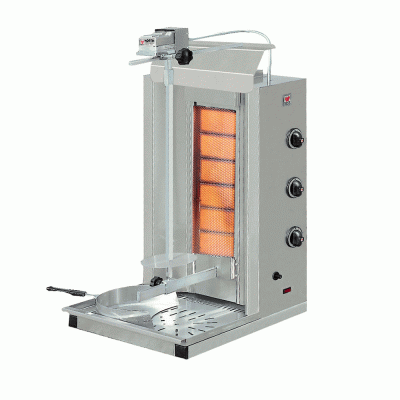 Μηχανή γύρου επαγγελματική με 6 καυστήρες διαστάσεων 48x50x94cm