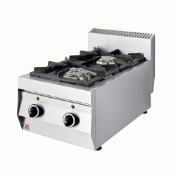 Επιτραπέζια εστία-φλόγιστρο υγραερίου και αερίου με 2 εστίες 28kw