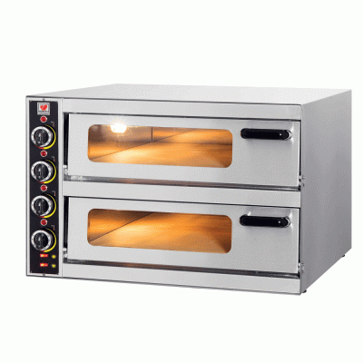 Ηλεκτρικός φούρνος διπλός για 8 πίτσες διαστάσεων 80x72x56cm