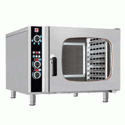 Ηλεκτρικός φούρνος 12,3 kW αέρος ατμού με boiler με ηλεκτρονικό θερμοστάτη και χρονοδιακόπτη