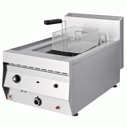 Φριτέζα υγραερίου 7kW με τεχνολογία κρύας ζώνης διαστάσεων 40.5x70x30(46)cm