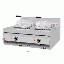 Ηλεκτρική φριτέζα μονή 10+10 kW διαστάσεων 80x70x30(46)cm