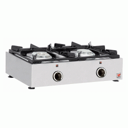 Επιτραπέζια εστία αερίου /  υγραερίου με 2 εστίες διαστάσεων 62,5x36,5x16cm