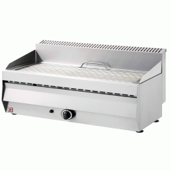 Επιτραπέζια σουβλακίερα αερίου με συρτάρι νερού 14Kw διαστάσεων 141x42x30(46)cm
