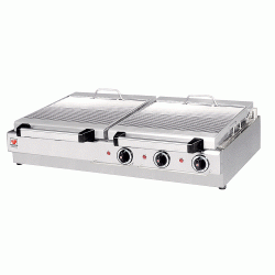 Μαντεμένια πλάκα με 3 ζώνες ψήσεως διαστάσεων 93.5x50x21cm ισχύος 10.0kW