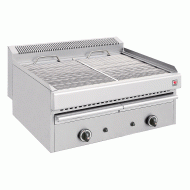 Επιτραπέζια σχαρίερα αερίου με συρτάρι νερού 18kW διαστάσεων 77x63x43cm