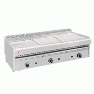 Επιτραπέζια σχαρίερα αερίου με συρτάρι νερού: 27 kW διαστάσεων 113 x 63 x 43 cm