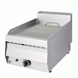 Επιτραπέζια σχαρίερα αερίου με συρτάρι νερού 11kW με μία ζώνη ψησίματος