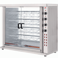 Επιτραπέζια ηλεκτρική κοτοπουλιέρα με 9 σούβλες 10.4 kW