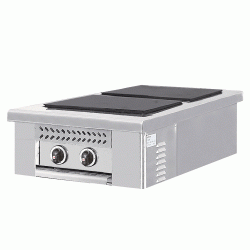 Ηλεκτρική κουζίνα δύο εστιών ρεύματος 30x30cm και συρτάρι περισυλλογής