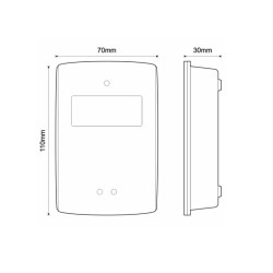 Καρτοδιακόπτης στεγανος Rfid RF-52/A/D με οθόνη για τη συσκευή ελέγχου RF-54/A