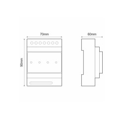 Συσκευή ελέγχου RF-54/A κλειδαριάς φωτισμού και κλιματισμού 2X25A για καρτοδιακόπτες RF-52 και RF-53