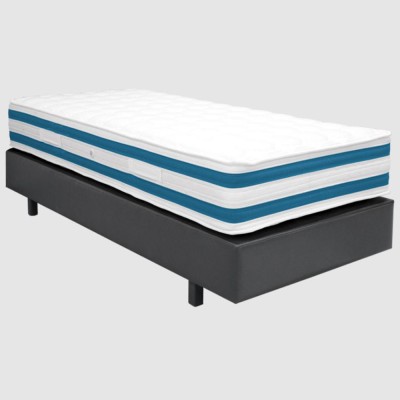 Κρεβάτι ξενοδοχειακό τύπου box με 20cm μπάζα και πόδια 10cm διαστάσεων 160x200cm