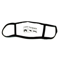 Υφασμάτινη παιδική μάσκα προστασίας προσώπου 100% βαμβακερή για 14-16 ετών σειρά GAMES σε συσκευασία 5 τεμαχίων