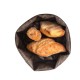 Ψωμιέρα στρογγυλή Φ15cm από αλέκιαστη πλενόμενη δίχρωμη δερματίνη σε γκρι/κακάο της SONOLYS