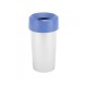 Κάδος πλαστικός στρόγγυλος με μεταλλικό φινίρισμα και μπλε καπάκι 50lt  ROTHO IRIS