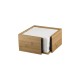 Χαρτοπετσετοθήκη τετράγωνη από bamboo σε φυσικό χρώμα 19x19x10cm Leone