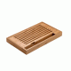 Ορθογώνια επιφάνεια κοπής ψωμιού από ξύλο bamboo 40x24x4cm Ιταλικής κατασκευής Leone