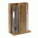 Ξύλινη θήκη 2 θέσεων για πλαστικά ποτήρια στο φυσικό χρώμα του bamboo 21x11x30cm Ιταλικής κατασκευής Leone
