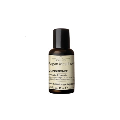 Conditioner μαλλιών Argan Meadow σε μπουκαλάκι 40 ml με άρωμα ευκάλυπτος και μέντα