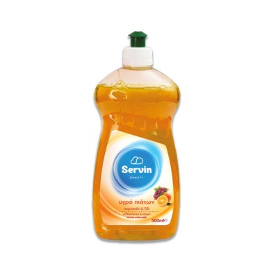 Υγρό πιάτων με έντονη λιποδιαλυτική δράση με άρωμα πορτοκάλι & ξίδι 500ml QUALITY SERVIN