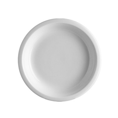 Πιάτο βαθύ από πορσελάνη σε λευκό χρώμα Φ21cm σειρά SLIM της LUKANDA