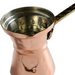 Μπρίκι καφενείου χάλκινο Ν.5 σφυρήλατο 240ml χειροποίητου παραδοσιακού σχεδιασμού