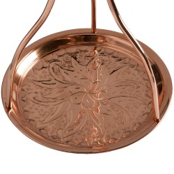 Δίσκος καφενείου χειροποίητος σκαλιστός χάλκινος Φ25 κρεμαστός παραδοσιακού σχεδιασμού