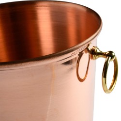 Σαμπανιέρα χάλκινη λεία χειροποίητη Φ19x22cm ξεχωριστής κατασκευής