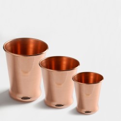 Κούπα χάλκινη κωνική 400ml 8.5x10εκ. χωρίς χερούλι χειροποίητης παραδοσιακής κατασκευής