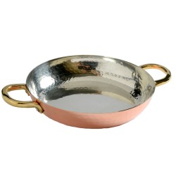 Σαγάνι γανωμένο Lux χάλκινο σφυρήλατο Φ18cm παραδοσιακής χειροποίητης κατασκευής