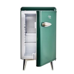 Θερμοηλεκτρικό Mini Bar Retro αθόρυβο χωρητικότητας 38lt με εσωτερικό φωτισμό led σε πράσινο χρώμα