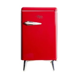 Mini Bar Retro θερμοηλεκτρικό αθόρυβης λειτουργία 38lt με εσωτερικό φωτισμό led σε κόκκινο χρώμα