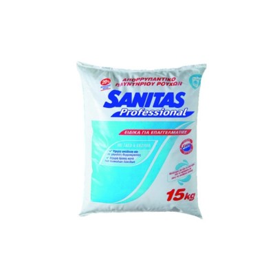 Απορρυπαντικό πλυντηρίων ρούχων σε σκόνη με TAED & ENZYMA 15kg SANITAS PRO