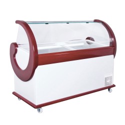 Επαγγελματικό ψυγείο βιτρίνα χύμα παγωτού 14 θέσεων 1700x940x1320mm 13-14P Alfa frigor