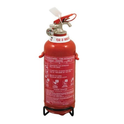 Πυροσβεστήρας 1kg ξηράς σκόνης φορητός με μεταλλική βάση ιδανικός για καταλύματα πιστοποιημένος