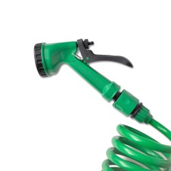 Λάστιχο ποτίσματος σπιράλ πράσινο μήκους 15 μέτρων